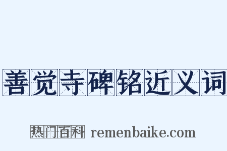 善觉寺碑铭近义词是什么意思的图片
